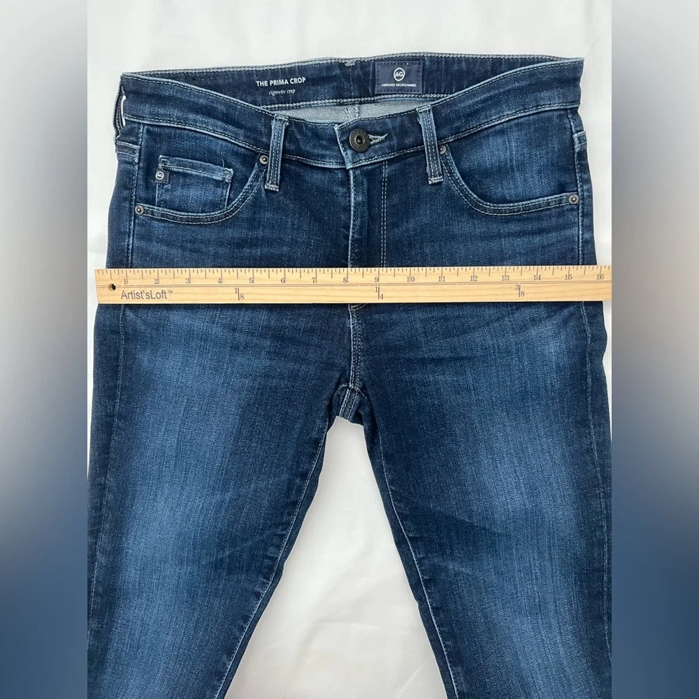 AG Adriano Goldschmied The Prima Crop Jeans Women's Size: 26 Blue Mid Rise - Picture 11 of 16